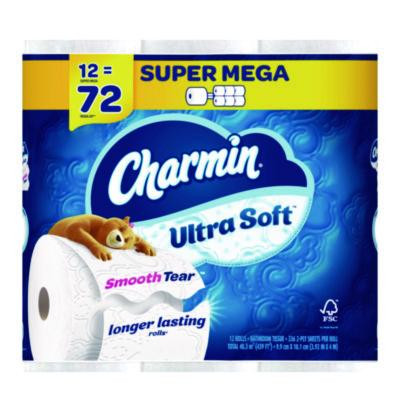 Ultra Soft Bathroom Tissue, Septic Safe, 2-Ply, White, 336 Sheets/Roll, 12 Rolls/Pack
