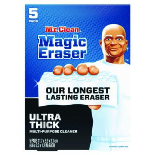 Magic Eraser, Ultra-Thick, 4.6 x 2.3, 1.2" Thick, White, 5/Pack, 2 Packs/Carton