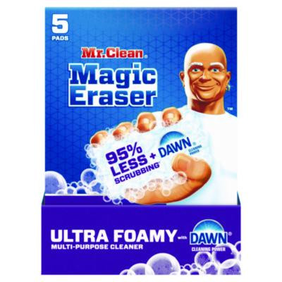 Magic Eraser, Ultra Foamy, 4.6 x 2.3, 0.7" Thick, White, 5/Pack, 4 Packs/Carton