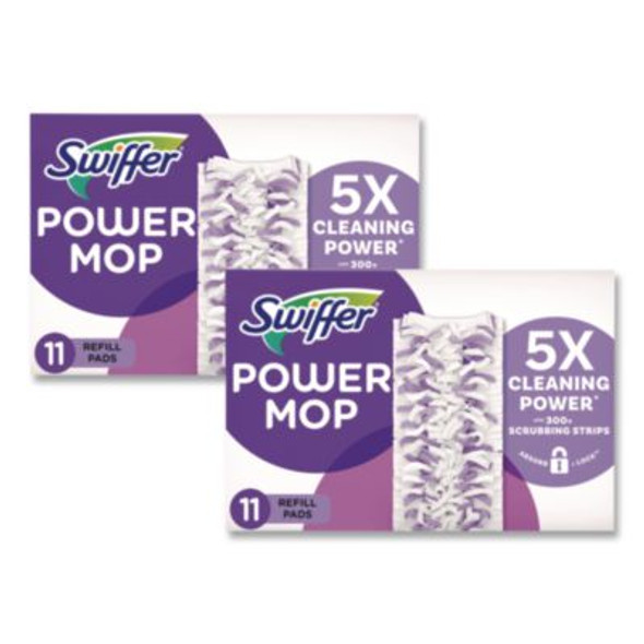 Powermop Mopping Pads, 11.41 x 5.31, 11/Box, 2 Boxes/Carton