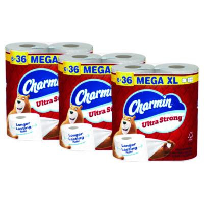 Ultra Strong Bathroom Tissue, Septic Safe, 2-Ply, White, 330 Sheets/Roll, 6 Rolls/Pack, 3 Packs/Carton