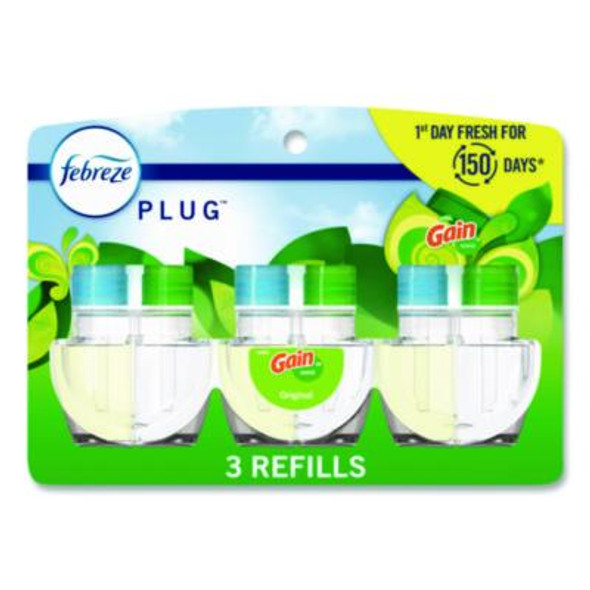 Plug Air Freshener Refills, Gain Scent, 2.63 Oz, 3/Pack, 6 Packs/Carton