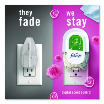 Air Freshener Warmer Starter Kit, Clear/White, With (2) Downy April Fresh Refills