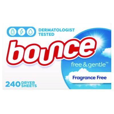 Free And Gentle Dryer Sheets, Fragrance Free, 240 Sheets/Box, 4 Boxes/Carton