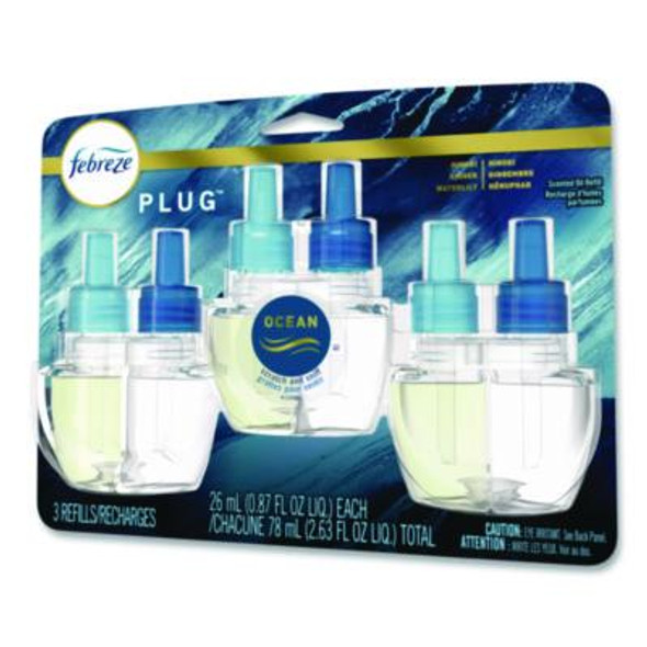 Plug Air Freshener Refills, Ocean, 0.87 Oz, 3/Pack