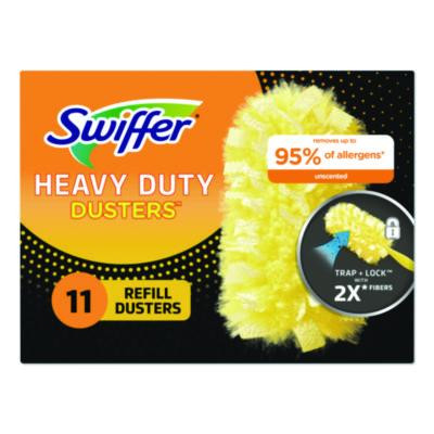 Heavy Duty Dusters Refill, Trap + Lock Fiber, Yellow, 11/Box
