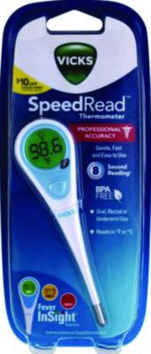 Speedread Digital Thermometer With Fever Insight, White/Blue