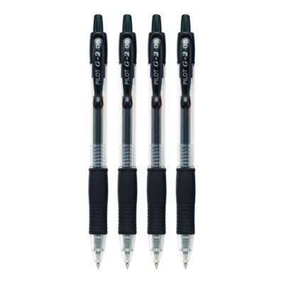 G2 Premium Gel Pen, Retractable, Extra-Fine 0.5 Mm, Black Ink, Smoke/Black Barrel, 4/Pack