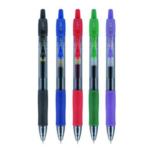 G2 Premium Gel Pen, Retractable, Fine 0.7 Mm, Assorted Ink And Barrel Colors, 5/Pack