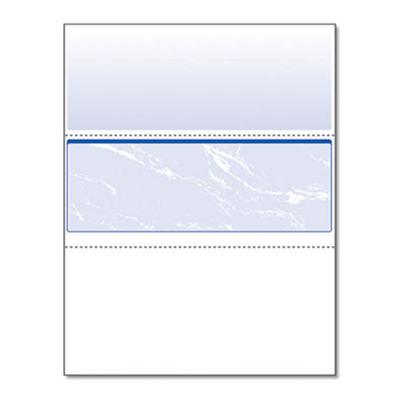 Standard Security Check, 11 Features, 8.5 X 11, Blue Marble Middle, 500/Ream