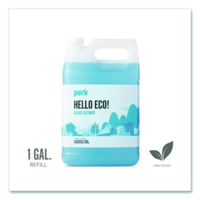 Hello Eco Glass Cleaner Refill, Unscented, 1 Gal Bottle