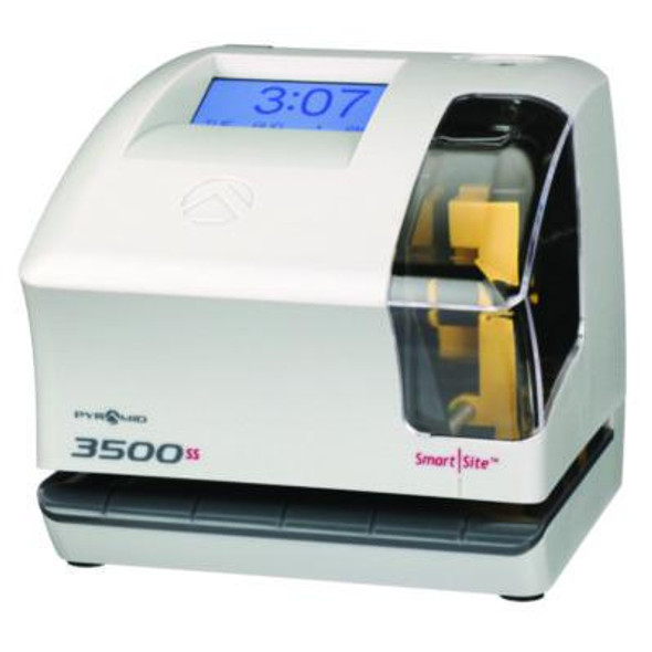 3500 Smart Site Punch Card Time Clock System, Dc Powered Operation, Light Gray
