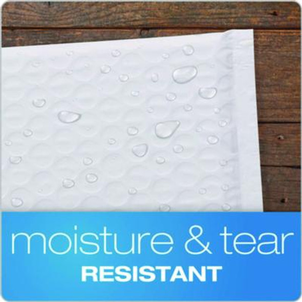 Poly Bubble Mailers, #5, Barrier Bubble Cushion, Redi-Seal Adhesive Closure, 10.5 x 15, White, 25/Pack