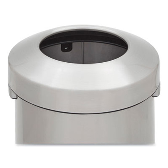 Refine Series Waste Receptacle, 16 Gal, Plastic/Stainless Steel