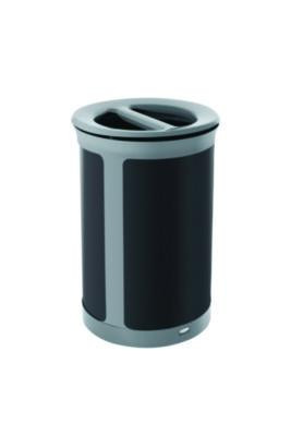 Enhance Series Waste Receptacle, Dual Top Hole, 23 Gal, Metal, Pearl Gray/Umbra Gray