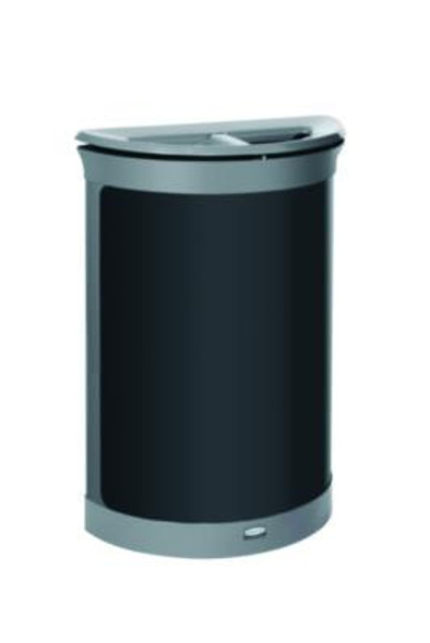 Enhance Series Waste Receptacle, Dual Top Hole, 11.5 Gal, Metal, Pearl Gray/Umbra Gray