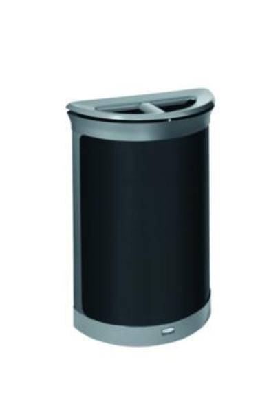 Enhance Series Waste Receptacle, Dual Top Hole, 11.5 Gal, Metal, Pearl Gray/Umbra Gray