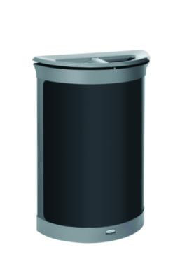 Enhance Series Waste Receptacle, Dual Top Hole, 11.5 Gal, Metal, Pearl Gray/Umbra Gray
