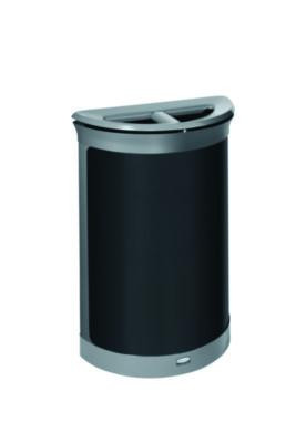 Enhance Series Waste Receptacle, Dual Top Hole, 11.5 Gal, Metal, Pearl Gray/Umbra Gray