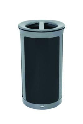 Enhance Series Waste Receptacle, Dual Top Hole, 33 Gal, Metal, Pearl Gray/Umbra Gray
