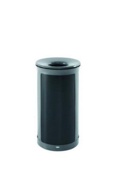 Enhance Series Waste Receptacle, 33 Gal, Metal, Pearl Gray/Umbra Gray