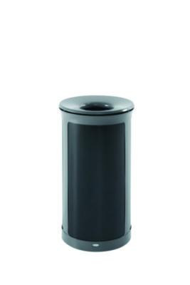Enhance Series Waste Receptacle, 33 Gal, Metal, Pearl Gray/Umbra Gray