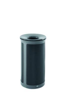 Enhance Series Waste Receptacle, 33 Gal, Metal, Pearl Gray/Umbra Gray