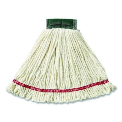 Web Foot Shrinkless Wet Mop Head, 20 Oz, 5" Headband, White