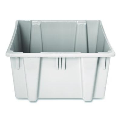 Palletote Box, 11.97 Gal, 1.6 Cu Ft, 15.5" x 19.5" x 13", Gray