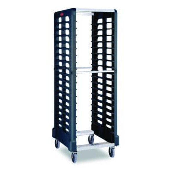 End Loader Rack For Food Boxes And Sheet Pans, 18 Rack, Plastic, 23.75" x 28.75" x 67.88", Black