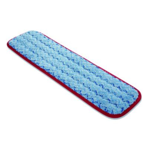 Microfiber Wet Mop Pad, 18", Red, 12/Carton
