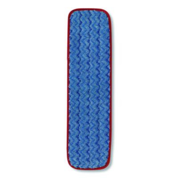 Microfiber Wet Mop Pad, 18", Red, 12/Carton