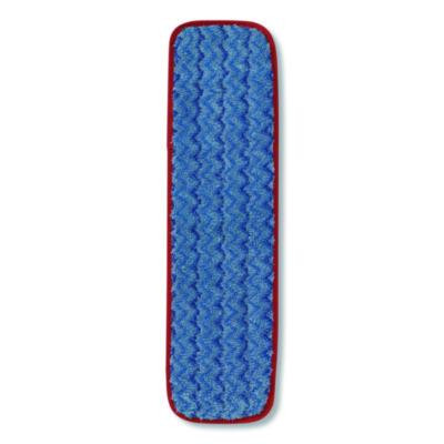 Microfiber Wet Mop Pad, 18", Red, 12/Carton