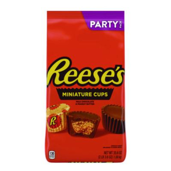 Peanut Butter Cups Miniatures, Party Pack, 35.6 Oz Bag