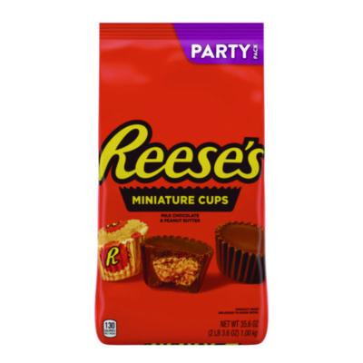 Peanut Butter Cups Miniatures, Party Pack, 35.6 Oz Bag