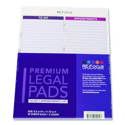 Premium Legal To-Do/Appointment List Pads, List Format, (30) Light Purple/Dark Purple/White Marble 8.5 x 11 Sheets, 2/Pack
