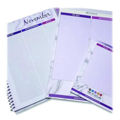 Premium Legal To-Do/Appointment List Pads, List Format, (30) Light Purple/Dark Purple/White Marble 8.5 x 11 Sheets, 2/Pack