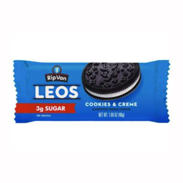 Leos Cookies And Cream Sandwich Cookies, 2 Cookies/Pack, 10 Packs/Box