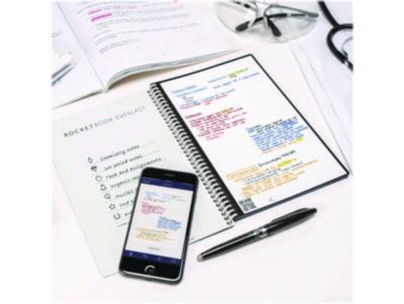 Core Smart Notebook, Medium/College Rule, Infinity Black Cover, (18) 8.8 x 6 Sheets