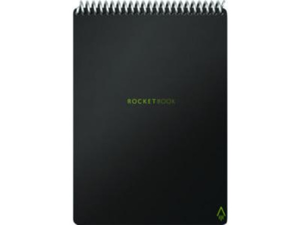 Flip Smart Notepad, Black Cover, Lined/Dotted Rule, (18) White 6 x 8 Sheets