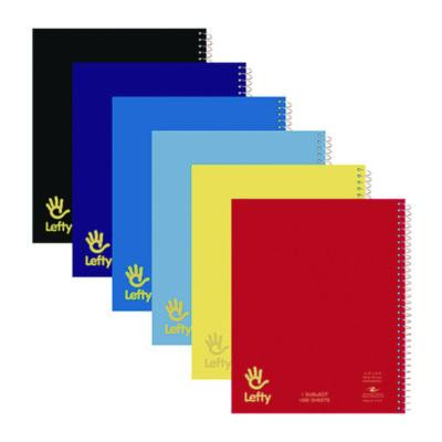 Lefty Notebook, 1-Subject, Wide/Legal Rule, Randomly Assorted Cover Color, (100) 10.5 x 8.5 Sheets