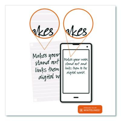 Whitelines Notebook, Quadrille Rule (5 Sq/In), Gray/Orange Cover, (70) 11 x 8.5 Sheets