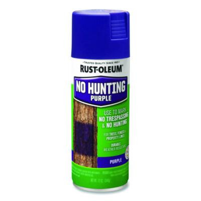 Specialty No Hunting Purple Spray Paint, Flat No Hunting Purple, 12 Oz Aerosol Can, 6/Carton