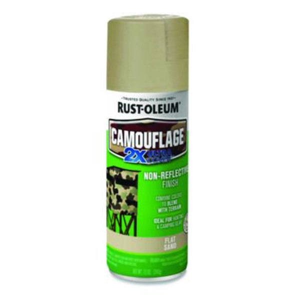 Camouflage Spray Paint, Flat Sand, 12 Oz Aerosol Can