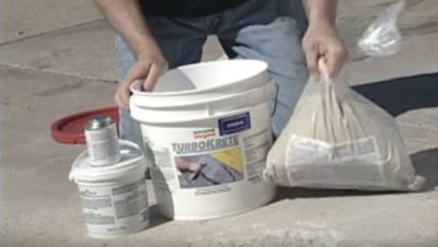 Concrete Saver Turbokrete Concrete Patching Compound Kit, Large, 3.49 Gal Kit-Storage Bucket, Light Gray