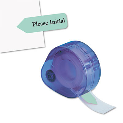 Arrow Message Page Flags In Dispenser, "Please Initial", Mint, 120/Dispenser