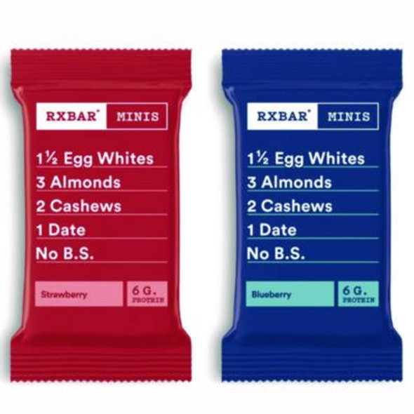 Minis Protein Bars Variety Pack, Blueberry/Strawberry, 0.9 Oz Bar, 8/Box