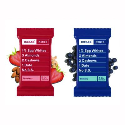 Minis Protein Bars Variety Pack, Blueberry/Strawberry, 0.9 Oz Bar, 8/Box