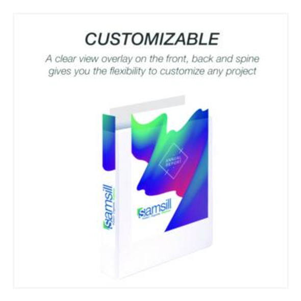Durable D-Ring View Binders, 3 Rings, 1.5" Capacity, 11.5" x 8.5", White, 4/Pack
