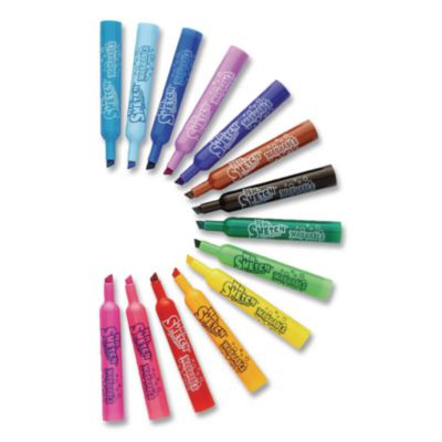 Washable Markers, Broad Chisel Tip, Assorted Colors, 14/Set